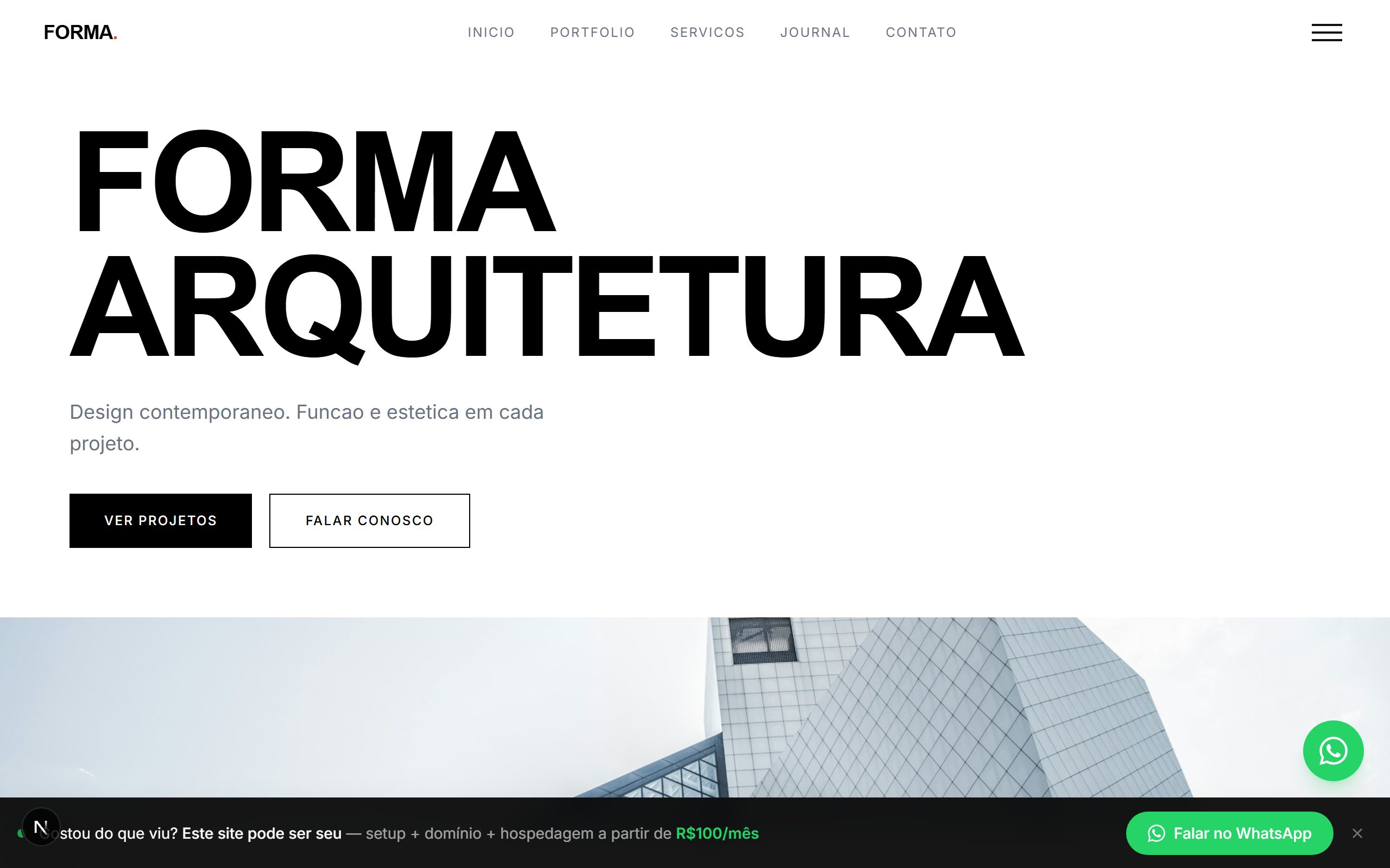 Site para Arquiteto